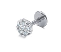 Round CZ Tragus Piercing TRP-2426